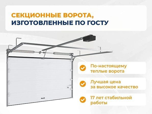 Секционные ворота 2500х2100 мм белые DoorHan rsd02, balakovo.doorhan.ru